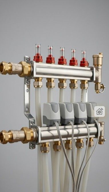 Коллекторный узел из нержавеющей стали с сервоприводами